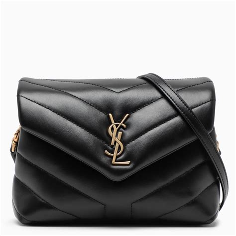 borsa nera yves saint laurent con stemma nero|ysl borse donna.